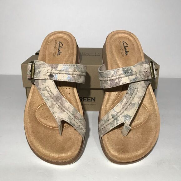 Clarks Collection Brynn Madi Buckle Toe-Post Sandals - Picture 6 of 8